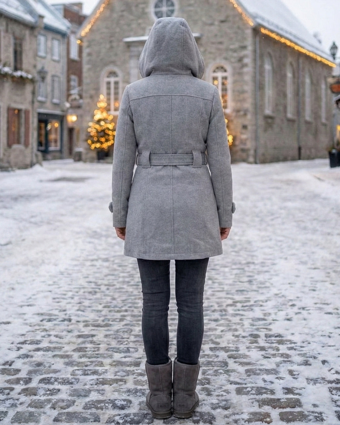 Sheila | Plaid Collar Wool Coat