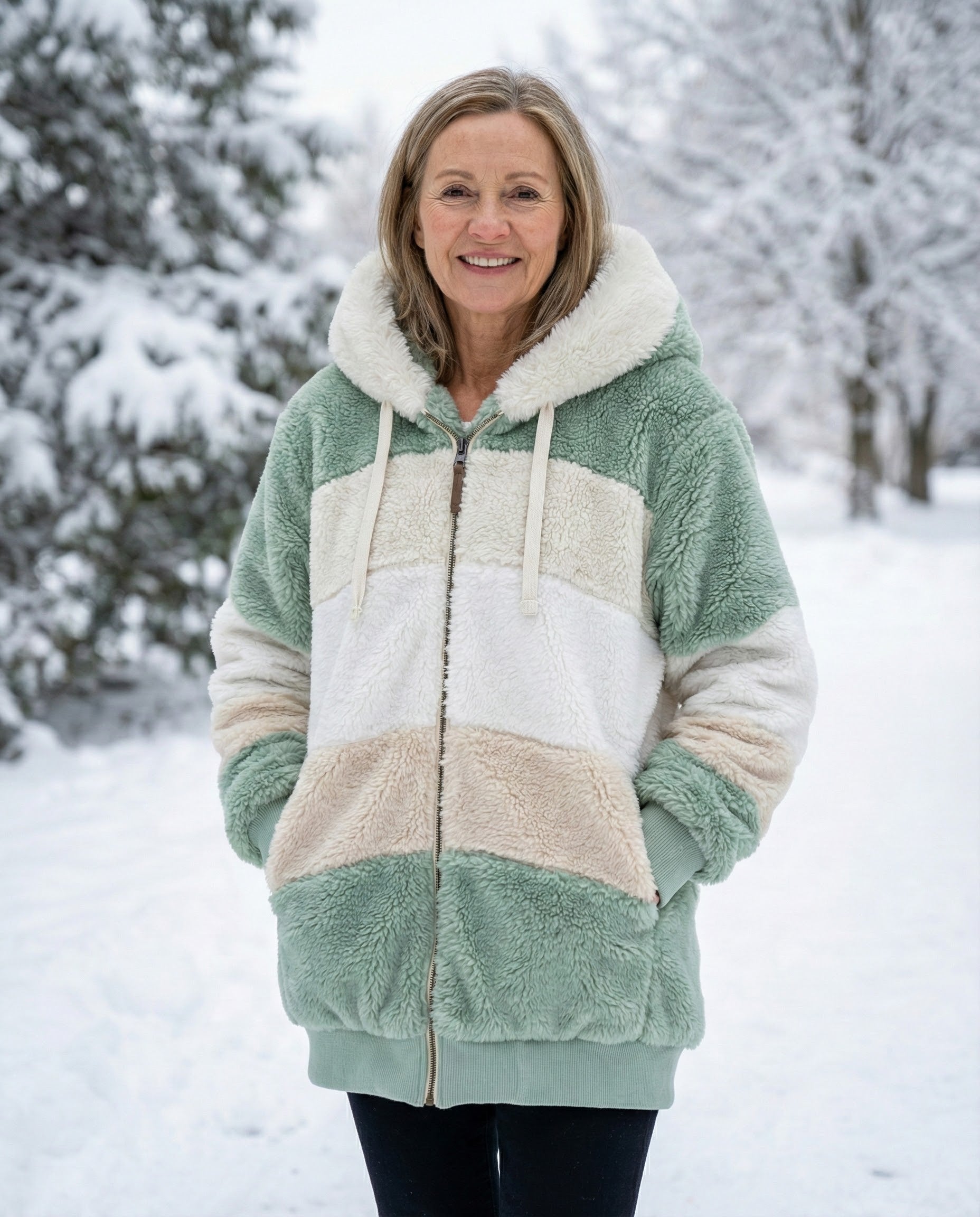 Beverley | Colorblock Plush Jacket