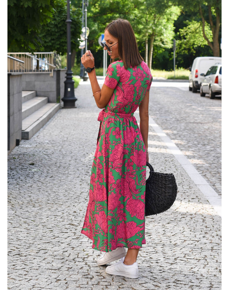 Laurie | Wrap Dress with Floral Print