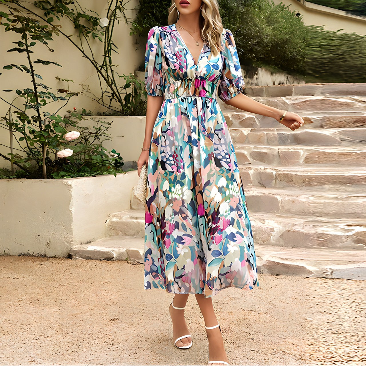 Melisa | Dress with Floral Pattern