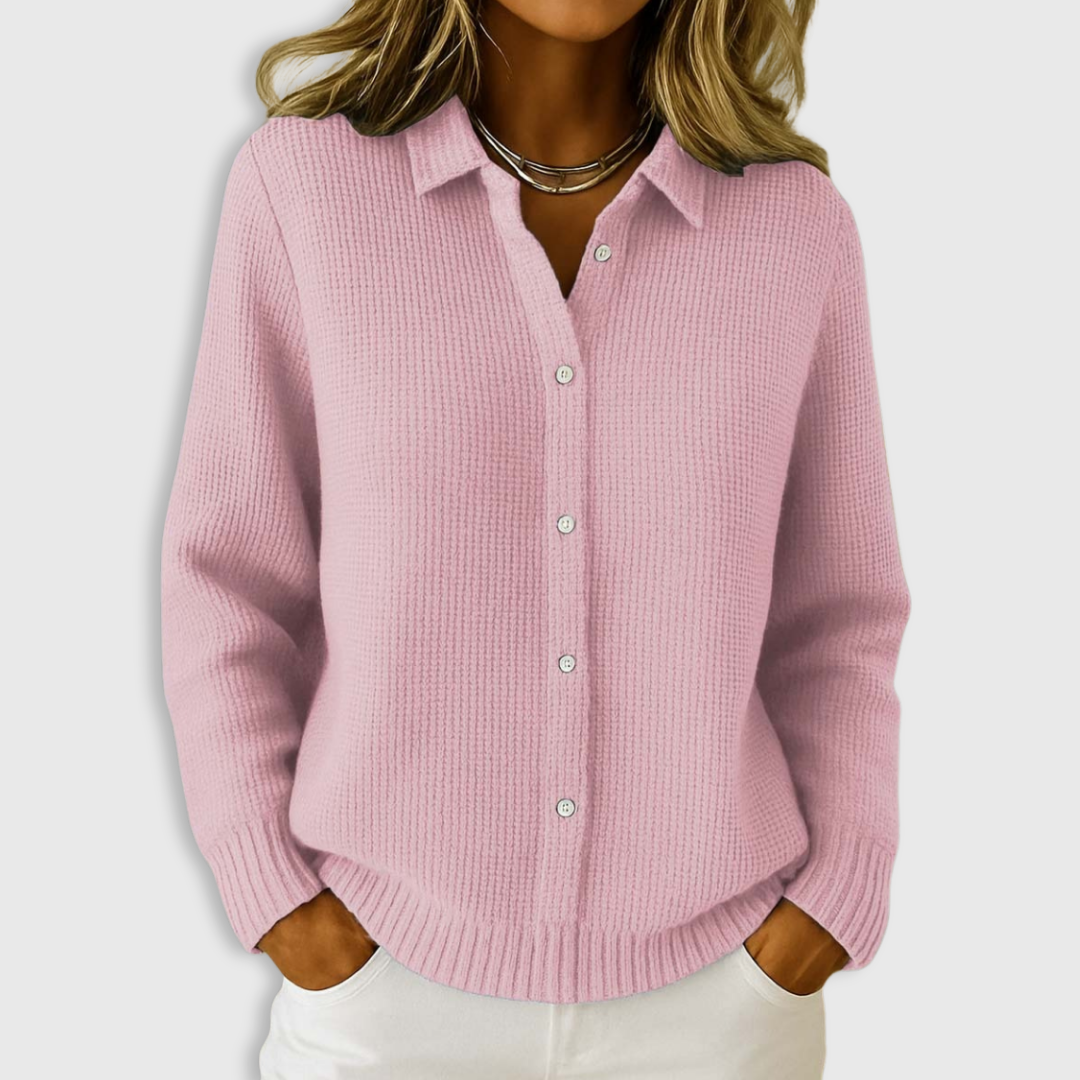 Elaine | Classic Knit Button Cardigan