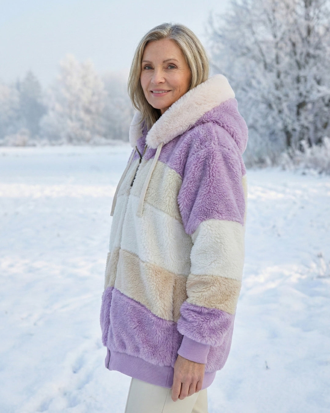 Beverley | Colorblock Plush Jacket