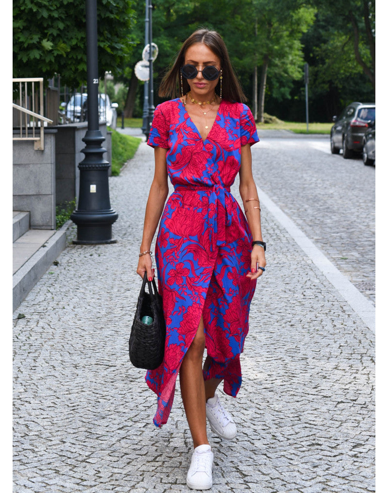 Laurie | Wrap Dress with Floral Print